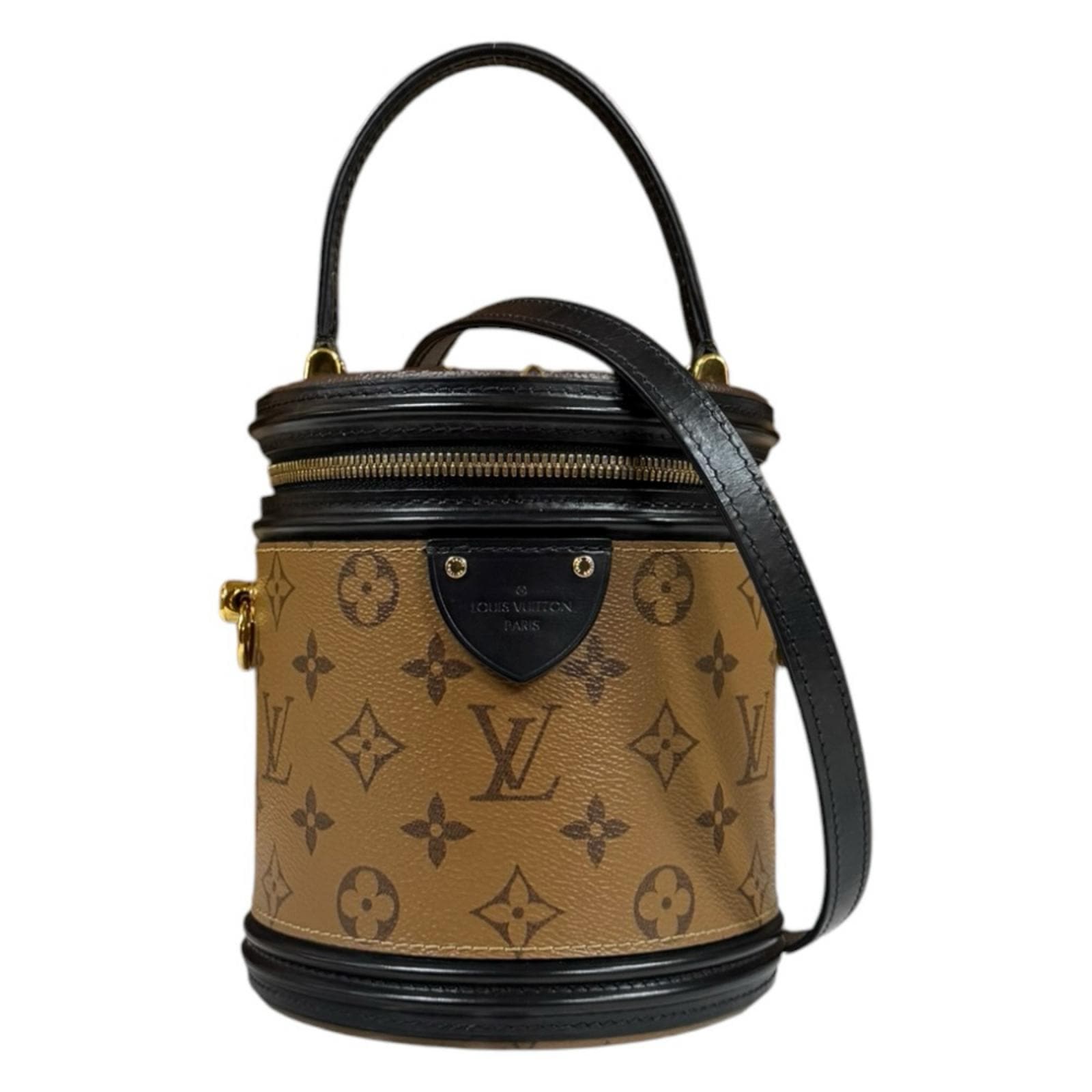 ルイヴィトン カンヌ モノグラムリバース ショルダーバッグ モノグラムリバース M43986 ブラウン LOUIS VUITTON 中古