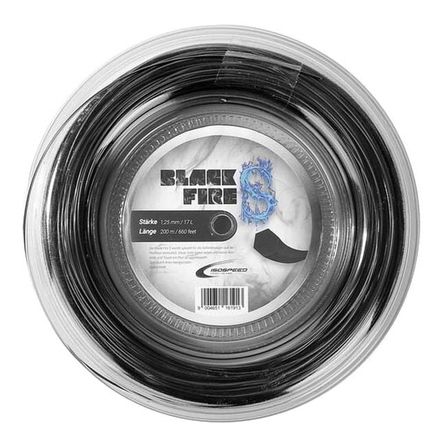 イソスピード(Isospeed) BLACK FIRE S ブラックファイア エス 1.25mm 200Mロール 硬式テニス ポリエステルガット
