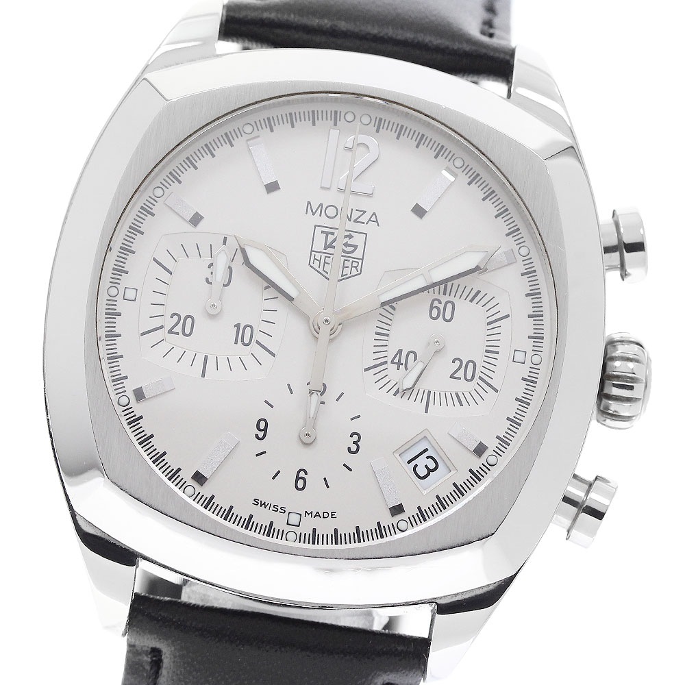 タグホイヤー TAG HEUER CR2114 モンツァ デイト クロノグラフ 自動巻き メンズ 保証書付き_958169【中古】