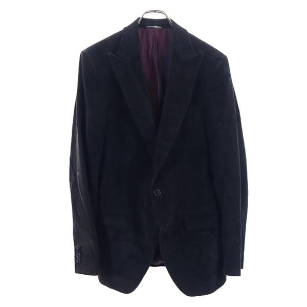 イタリア製 コーデュロイ テーラードジャケット 黒 メンズ