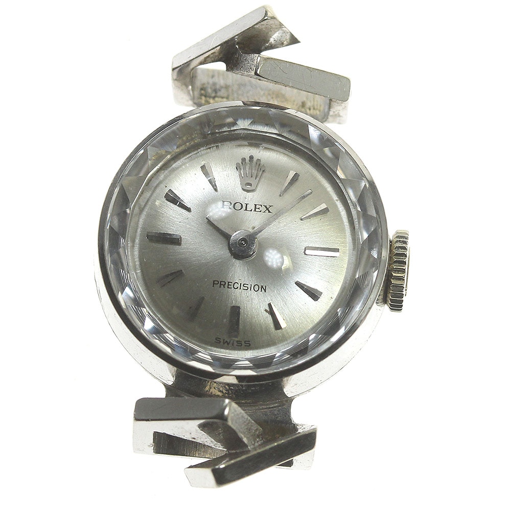 ロレックス ROLEX 2634 プレシジョン カットガラス K18WG Cal.1401 手巻き レディース _830769【中古】