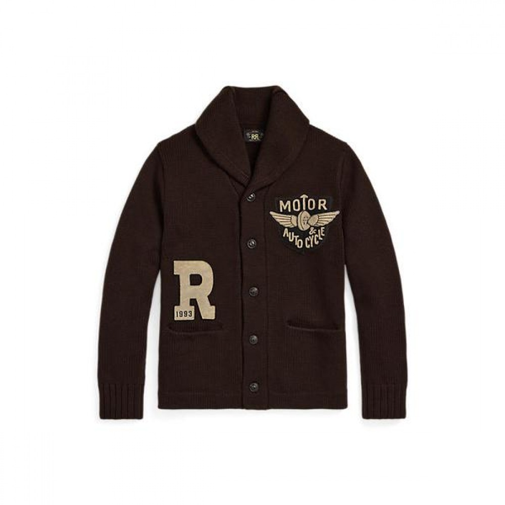 RRL アプリケ ウール ショールカラー カーディガン MNRRSWE16820181200