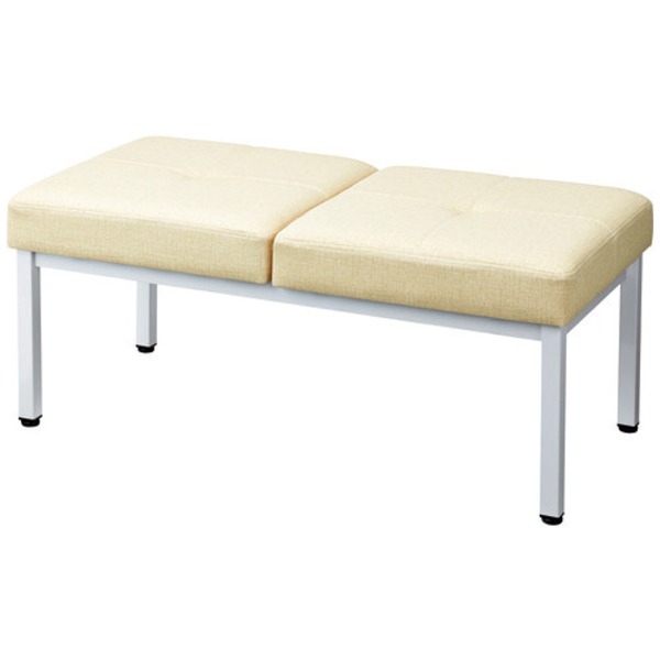 ロビーチェア L02W アイボリー 2人掛