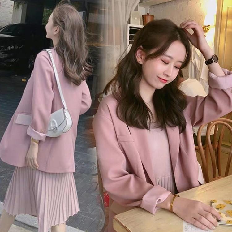 セットアップ レディース 秋冬 ブレザー スカート 2点セット きれいめ 韓国風 オシャレ キャミワンピース プリーツスカート ゆったり 大きいサイズ