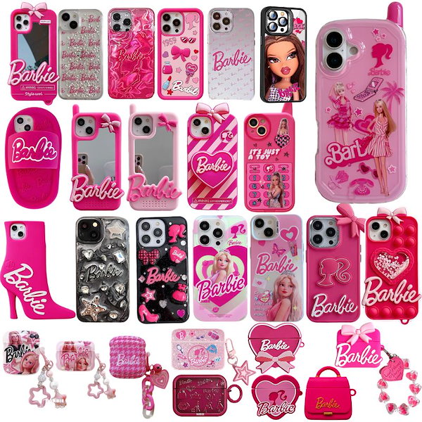 バービー　BARBIE　iPhoneケース　モバイルプロテクター　11個セット Qoo10] バービーピンク iphone16 16P
