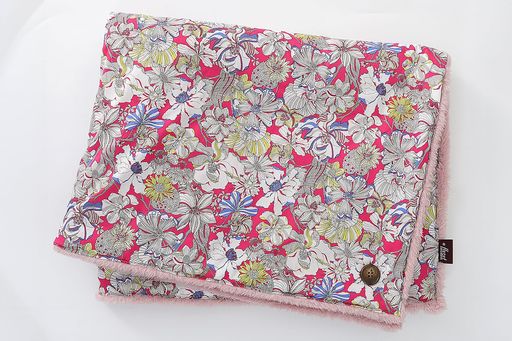 DDintex ディーディーインテックス FLORET LONDON 2Wayブランケット ガブリシア レッド 70×100cm [リバティプリント使用]