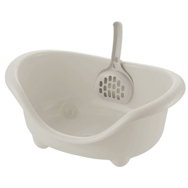 （まとめ） エコル ネコトイレ 子猫用 グレー （ペット用品） [x2セット]