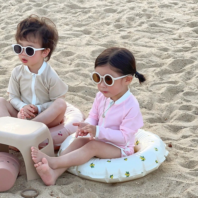 水着キッズ 女の子 新型子供用 水着 連体 長袖 日焼け止め ins 男児 乳幼児用 韓国ファッション