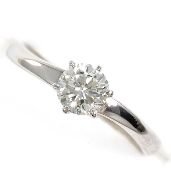 PT900 プラチナ リング 8号 ダイヤ 0.450 SI2 サファイア 鑑定書 中古