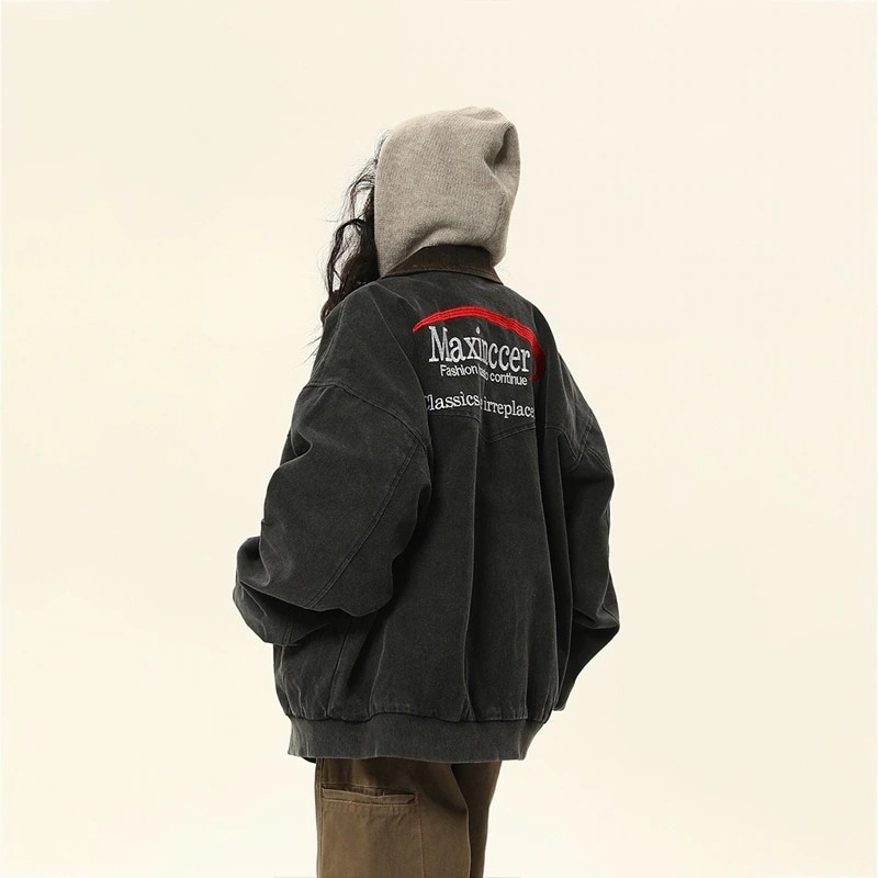 アメリカのレトロな水洗い復古コート作業服ジャケット春アウター