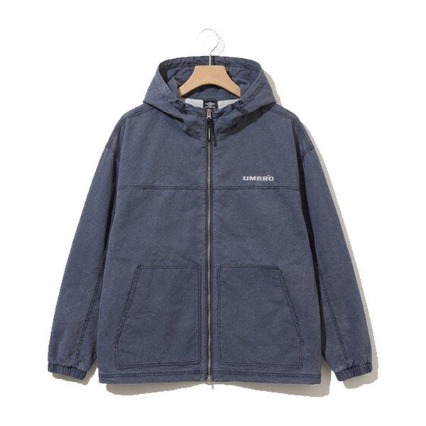 HBL オムグレイ ウォッシング フード付きウインドブレーカージャケット UR124CJK21OBL