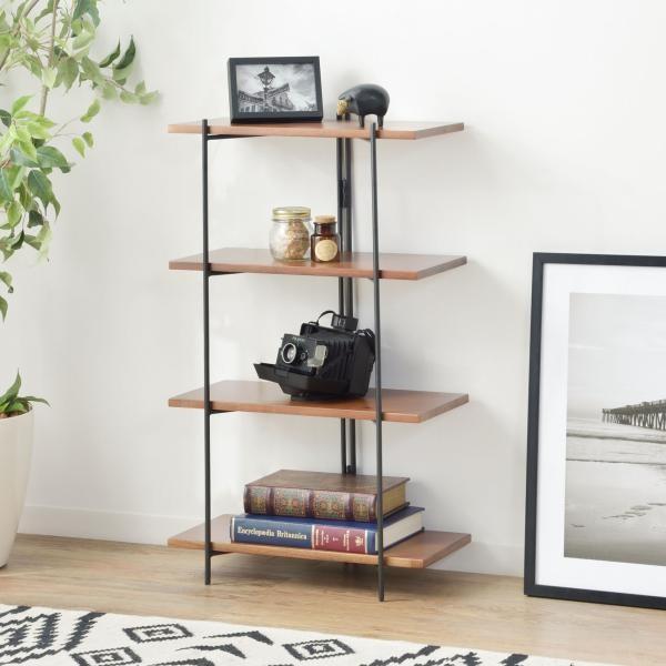 シェルフ ラック 4段 ディスプレイ リビング収納