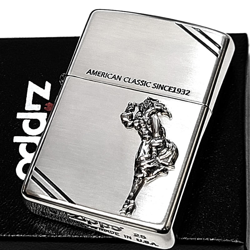 ZIPPO ウィンディ 立体メタル シルバー ジッポ ライター 彫刻 Windy かわいい 燻し仕上げ ダイアゴナルライン おしゃれ レディース メンズ ギフト プレゼント