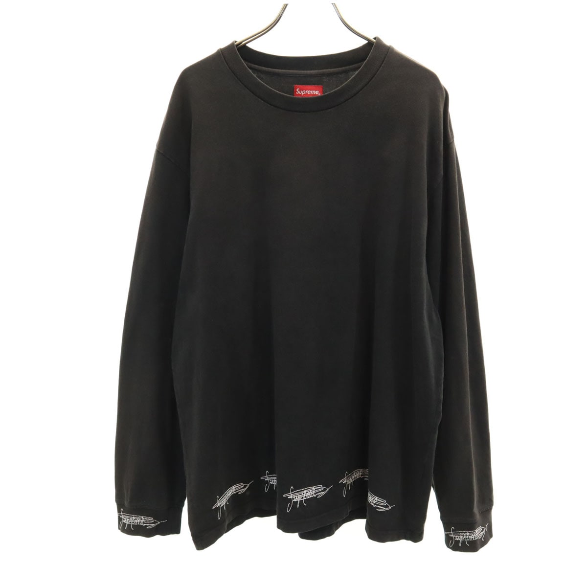 ポルトガル製 長袖 Tシャツ L ブラック ロンT メンズ 古着