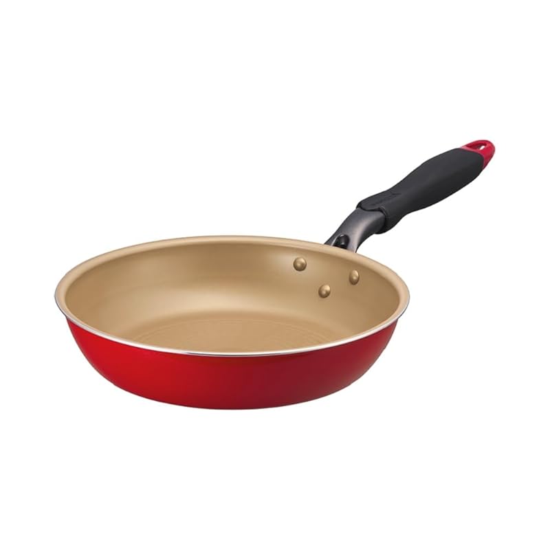 【新モデルは軽くなりました】 エバークック フライパン 24 IH対応 ガス火対応 【500日保証】 こげつきにくいフライパン PFOA フリー レッド ドウシシャ