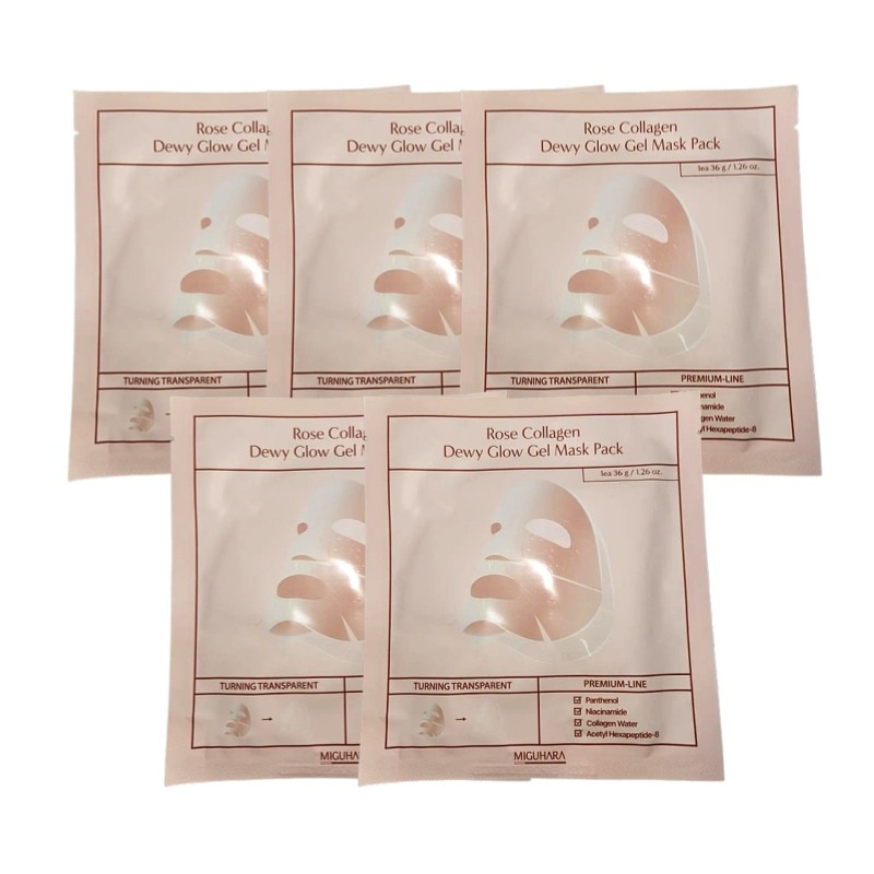 ローズ コラーゲン デューイ グロウ ゲル マスクパック 36g×5枚 / 保湿ゲルマスク 密着シート デイリー スキンケア