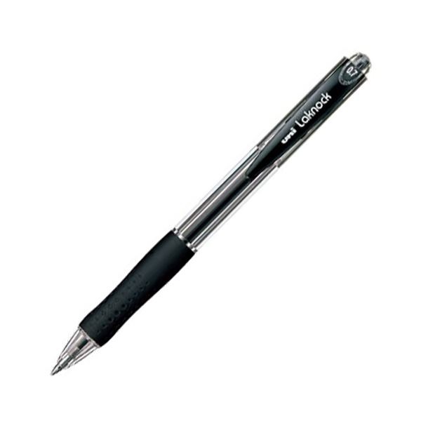 （まとめ） 三菱鉛筆 油性ボールペンVERY楽ノック 細字 0.7mm 黒 SN10007.24 1セット（10本） (×10セット)