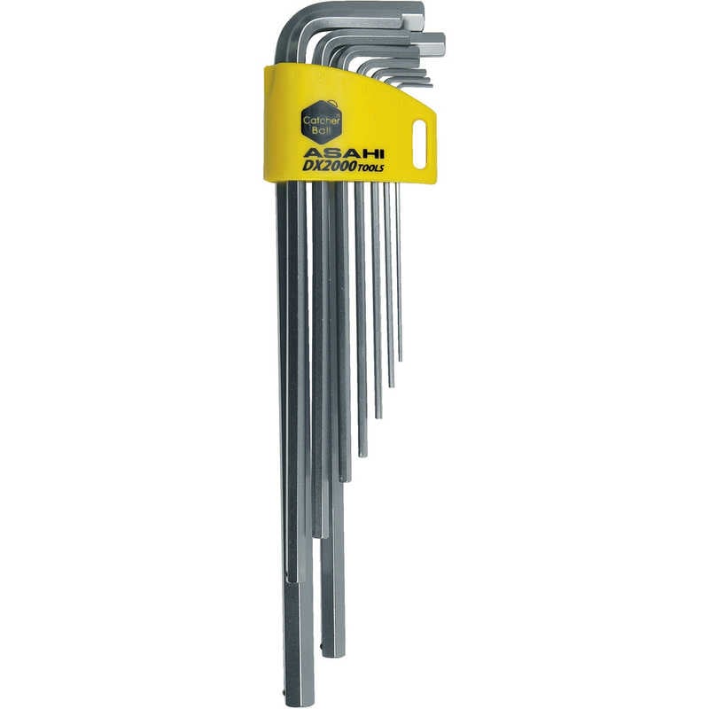 旭金属工業　キャッチャーレンチロング六角棒レンチセット9本組　AYKS910