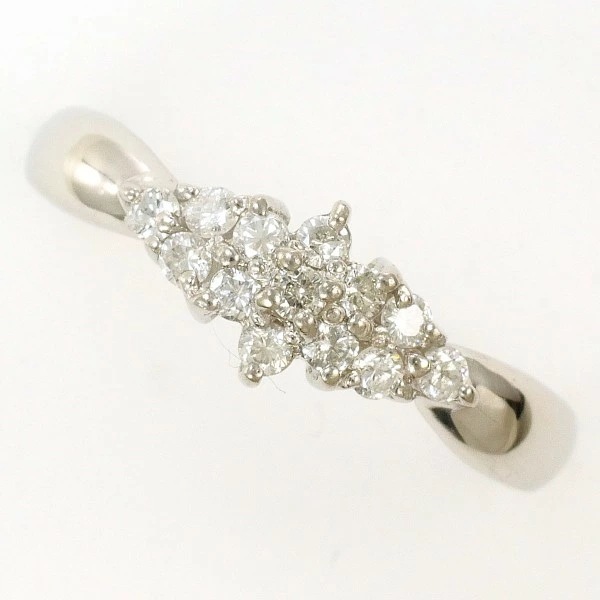 PT850 プラチナ リング 指輪 8号 ダイヤ 0.19 総重量約2.3g ジュエリー 中古