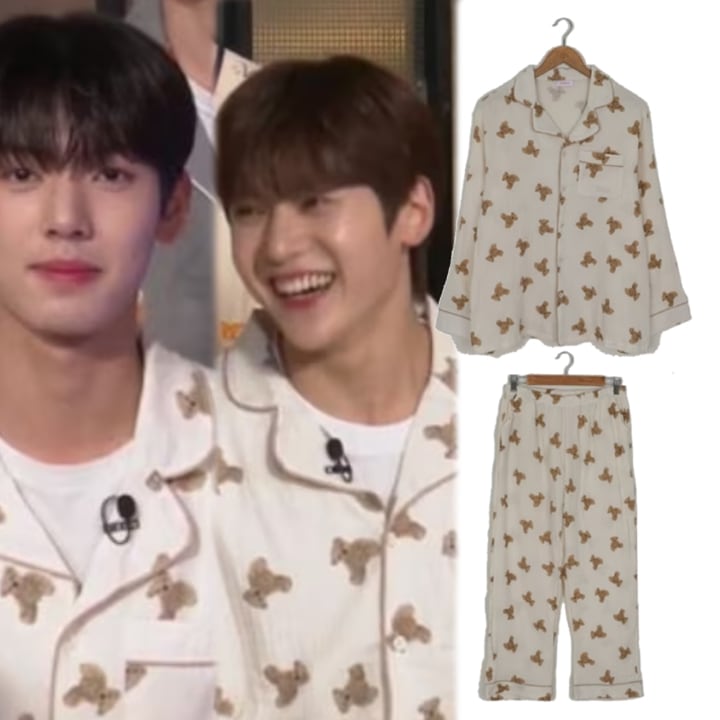 [ボーイズプラネット ソクマチュー/ ハンユジン着用] JNANA Fleur Bear Gauze Cotton Pajama Set