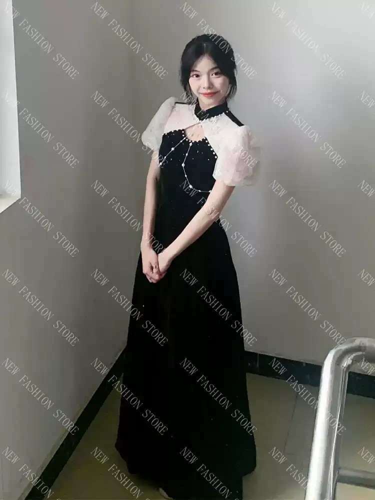 チャイナドレスイブニングドレスプリンセススカート-44