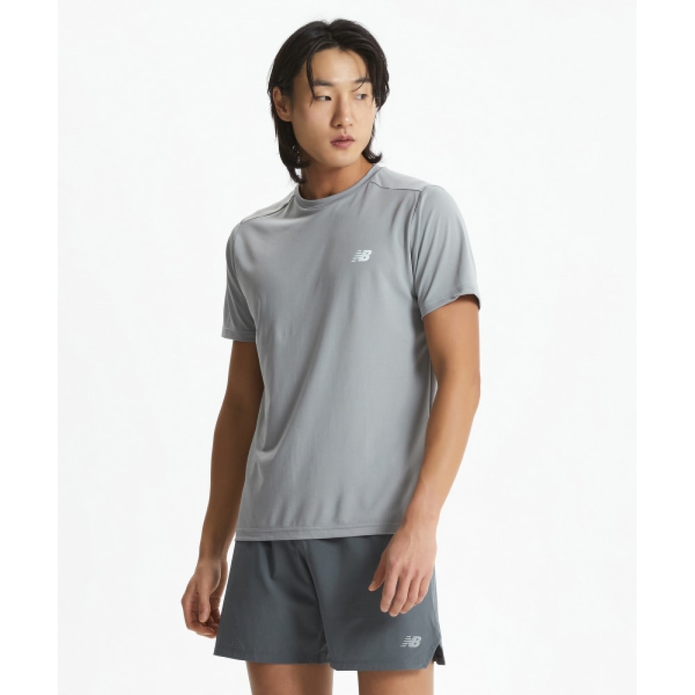 ニューバランス NBNEF26403/ユニスポーツエッセンシャル半袖Tシャツ (ライトグレー)