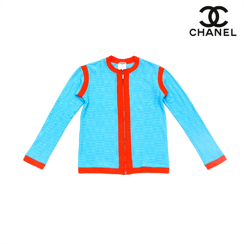 カーディガン ブルーxオレンジ eit1138