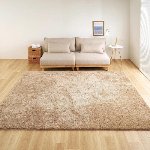 【メーカー直送品】萩原 ミックスシャギーラグ Liva リーヴァ 約90×140cm ブラウン