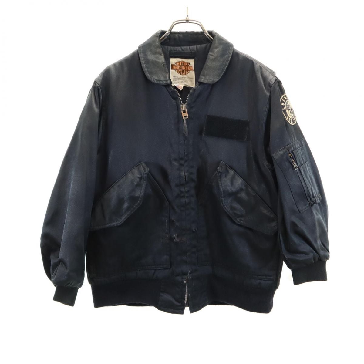 80s USA製 長袖 ナイロンジャケット S ブラック系 メンズ 10,124円