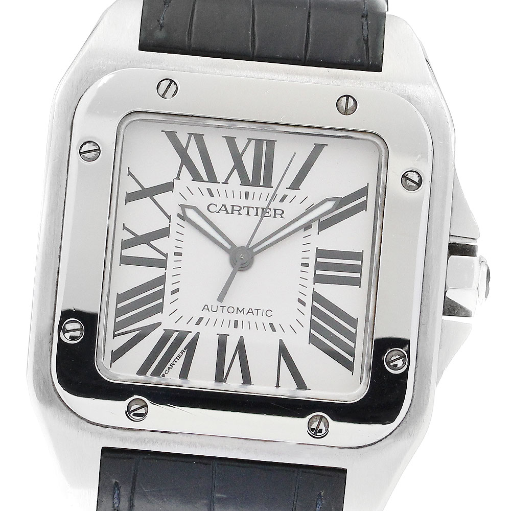 カルティエ CARTIER W20073X8 サントス100LM 自動巻き メンズ _881933【中古】