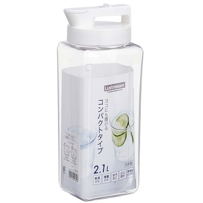 他サイト： 岩崎工業 スマート ピッチャー 冷水筒 耐熱 縦横置き 2.1L ホワイト 幅12.1×奥行10.4×高さ29.5cm K-1280 WH 日本製の商品画像