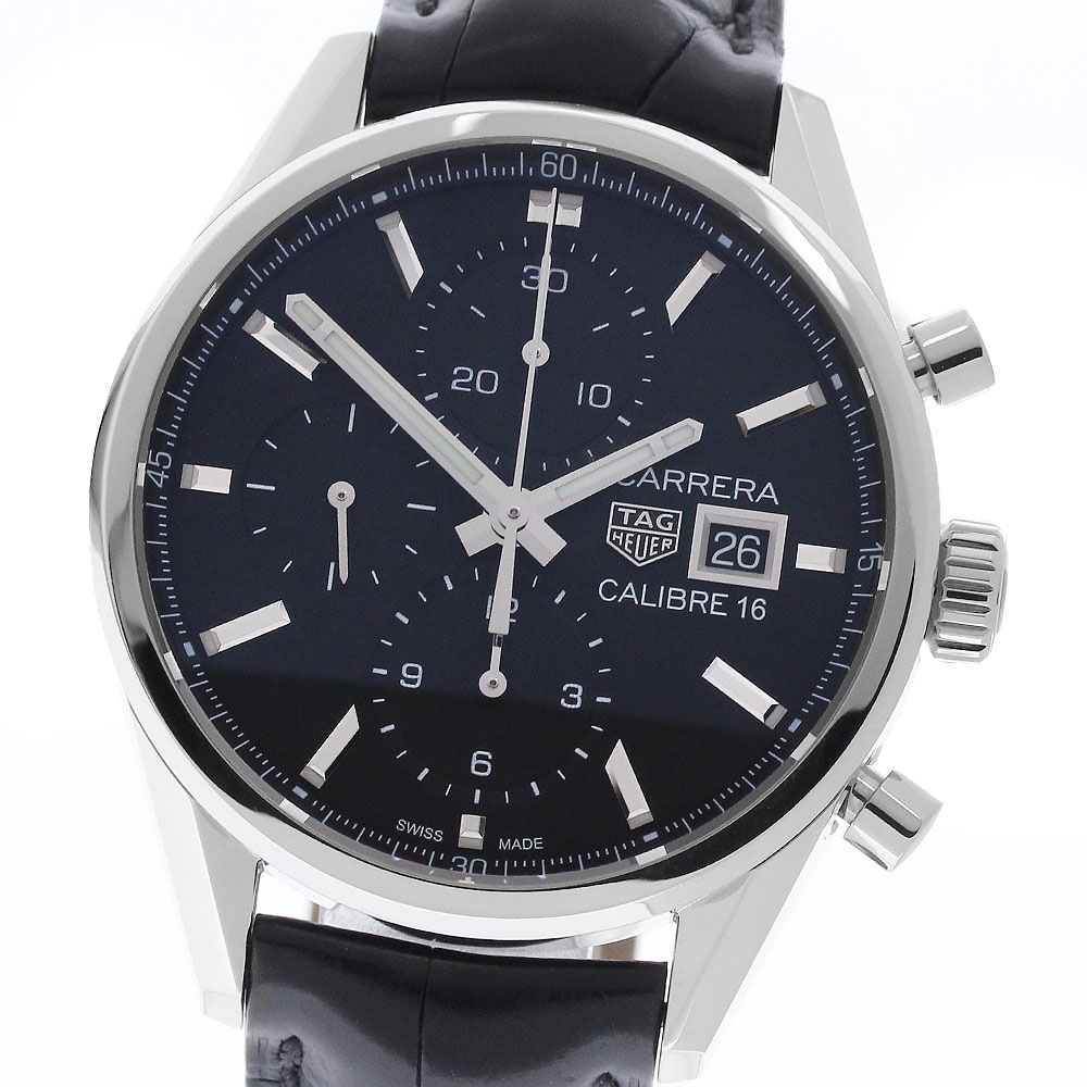 タグホイヤー TAG HEUER CBK2110.FC6266 カレラ キャリバー16 クロノグラフ 自動巻き メンズ 良品 箱・保証書付き_964213【中古】