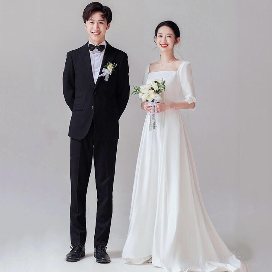 2023新作 花嫁ロングドレス 結婚式ワンピース 司会 二次会 演奏会 発表会 披露宴 花嫁 花嫁の介添え人 ワンピース ロングドレス ウエディングドレス 花嫁 パーティードレス 結婚式 お呼ばれ