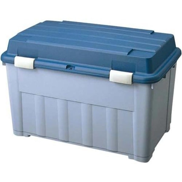 ベランダストッカー(収納ボックス/ストレージボックス) フタ付き (大容量 120L) 幅78cm ブルー
