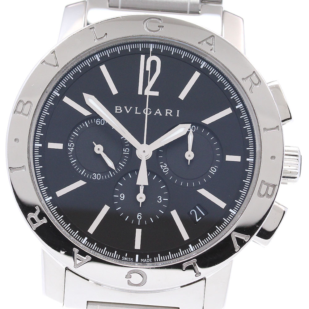 ブルガリ BVLGARI BB41SCH ブルガリブルガリ クロノグラフ 自動巻き メンズ _841662【中古】
