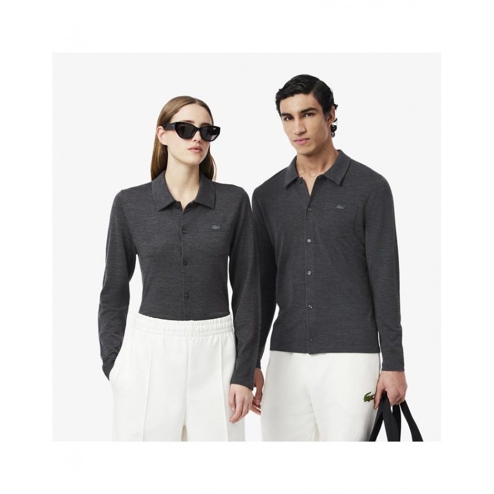 ラコステメンズサマーメリノウールシャツカーディガン AH1103-55G 050