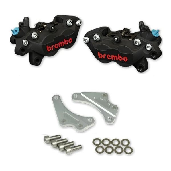 WORKS QUALITY brembo40ミリキャリパーサポート・キャリパーセット 左右/ブラック WQ26-13005SV