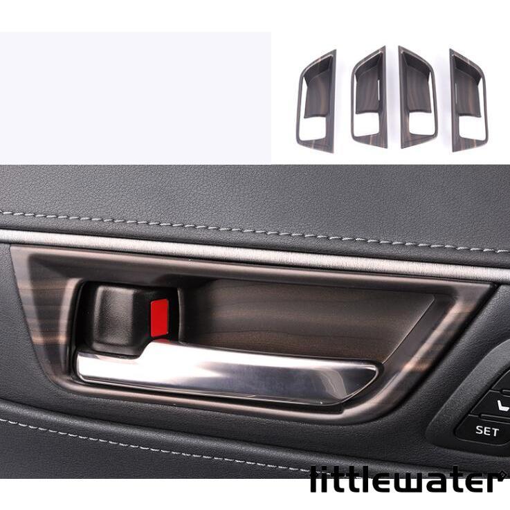 ハリアー80系 内側ドアハンドルカバー アクセサリー 新型ハリアー 木目調 インテリアパネル　ドアハンドルプロテクター