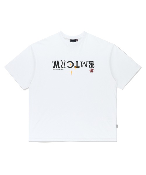 Qoo10 Romantic Crown REVERSE LOGO TEE プリン