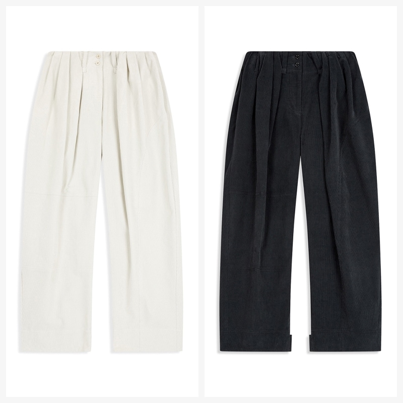 【OPEN Yy】25FW CORDUROY FULL GATHER PANTS : 2COLORS