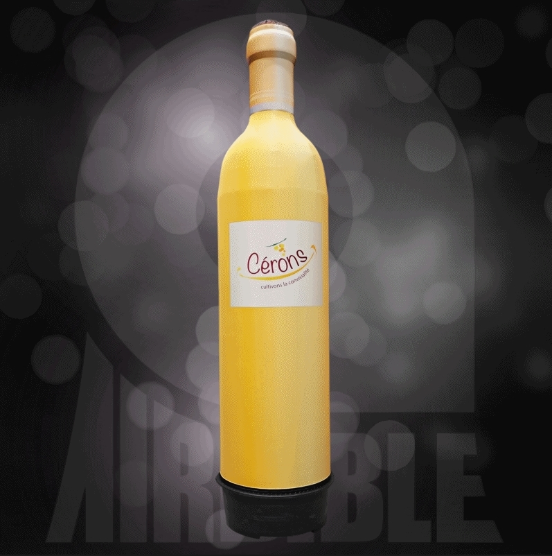 黄色のワインボトル エアー看板 膨らむ看板