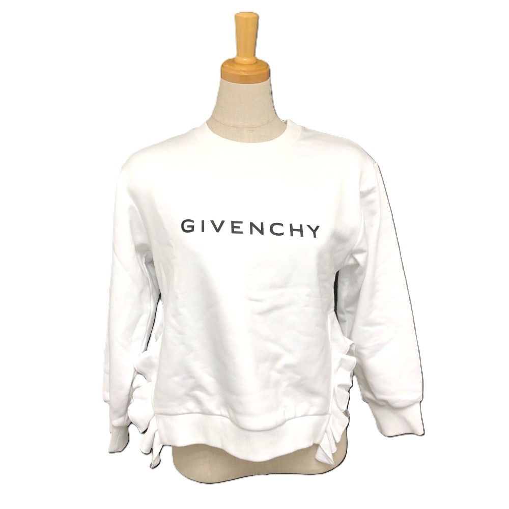 トレーナー H15270 ロゴ フリル スウェット 長袖 アパレル コットン ホワイト