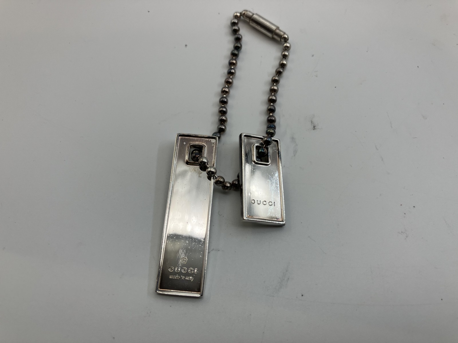 ダブルプレート ネックレス （4.5 ×1.3ｃｍ） （2.7×1.3ｃｍ）　チェーン17.5ｃｍ　シルバー925　ダブル