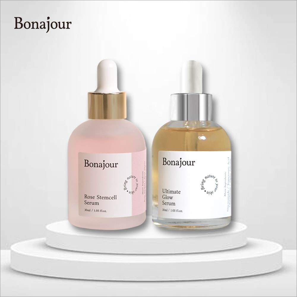 【ベストセラム1+1】 NEW ローズステムセルセラム 30ml + アルティメイト グロウセラム 30ml / バラ 韓国コスメ 美容液 ツヤケア ブライトニング