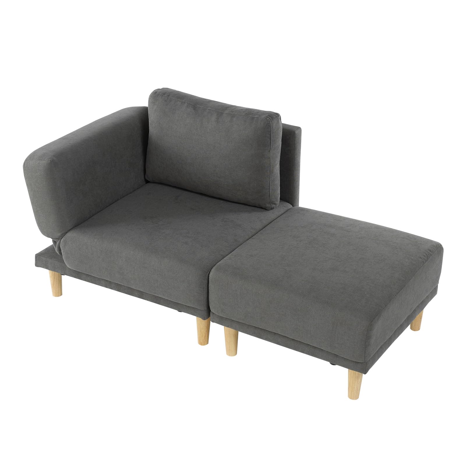 LOWYA ロウヤ ソファ 2人掛け コーナーソファ L字 コンパクト 小さめ 1人暮らし グレー