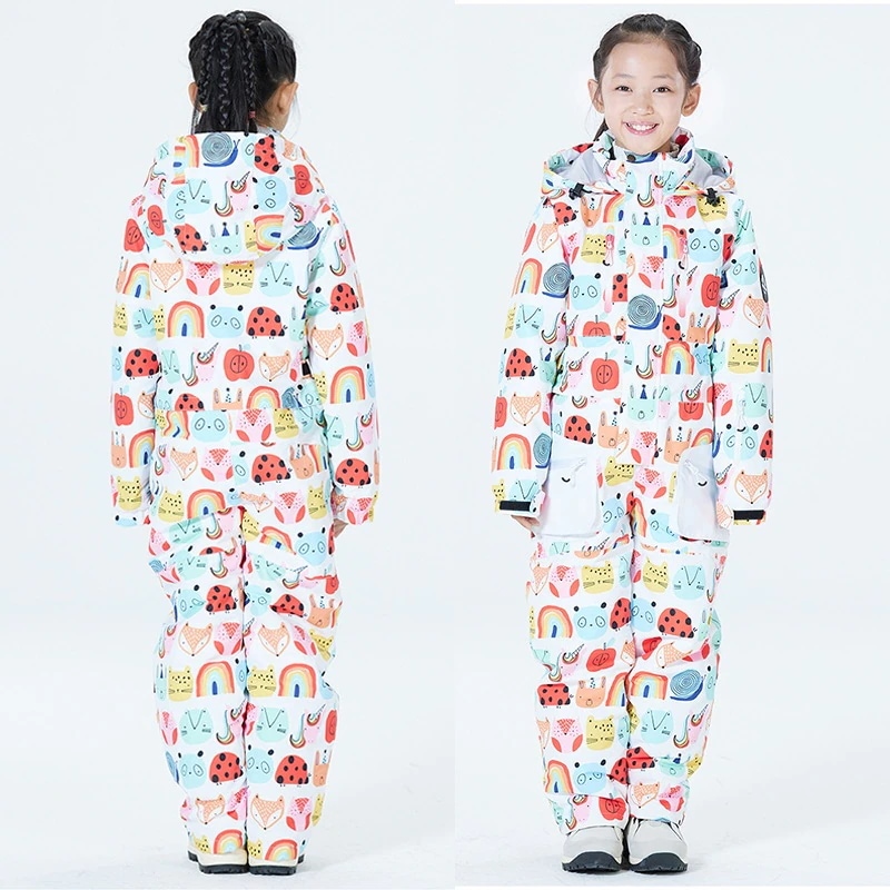 【急速出荷!】スノーボードウェア キッズ ワンピース つなぎ オールインワン セットアップ 上下 スキーウェア スノボウェア スノーウェア ジュニア こども用