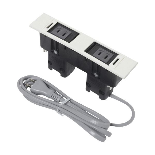 （まとめ）スガツネ工業デスクトップマルチタップDML型（210-020-488） DML-PP-WT 1個3セット