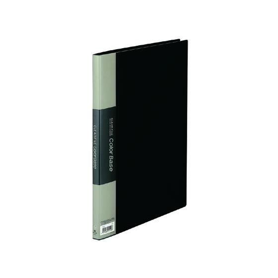 クリアーファイル カラーベース A4タテ 20ポケット 黒 10冊 キングジム 132C-BK