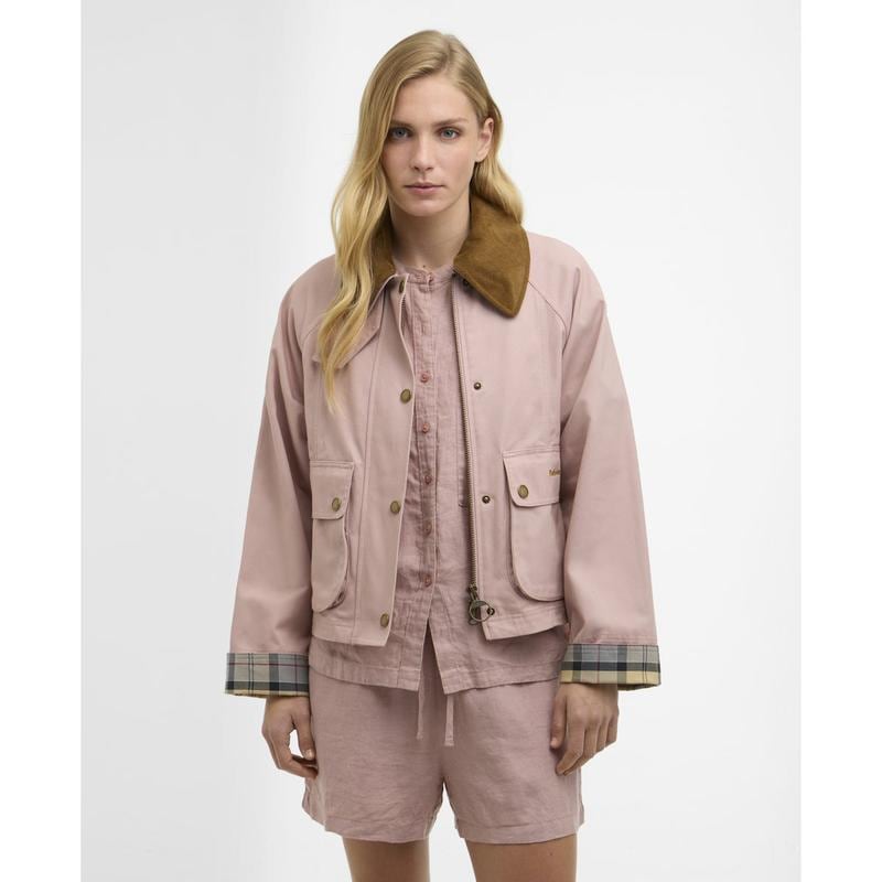 26SS 女性 ピンク クロップド Beadnell カジュアル ジャケット URJU6E312P2