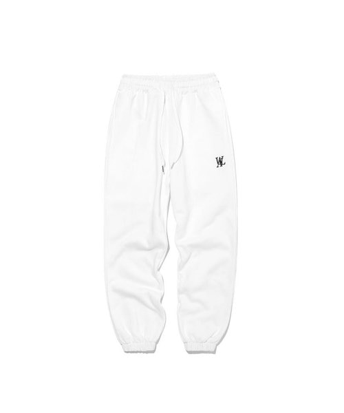 (起毛) Signature jogger pants - WHITE